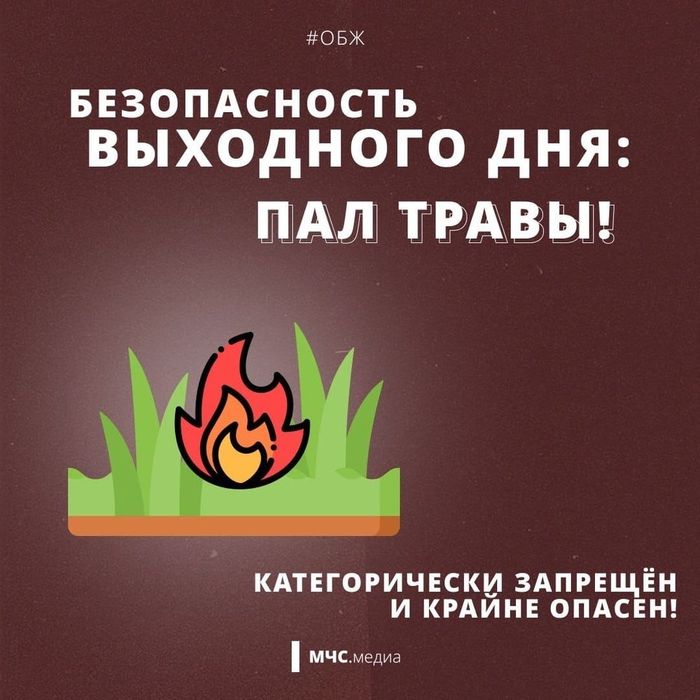 Весенние палы сухой травы: опасные заблуждения, запреты и меры пожарной безопасности