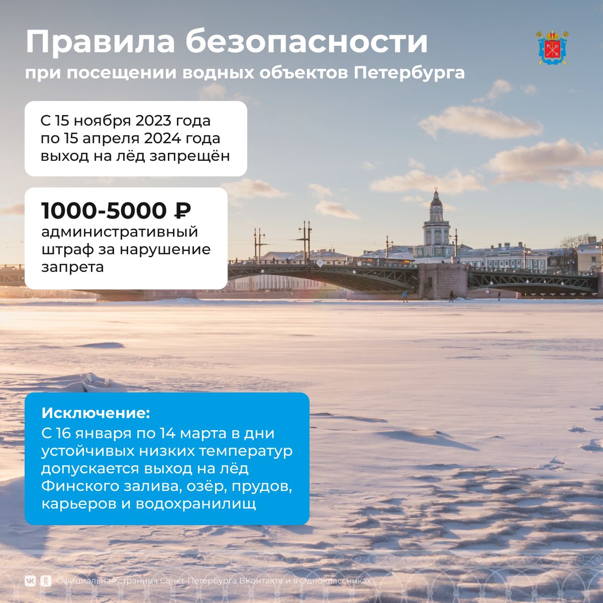 Запрет выхода на лед!!!